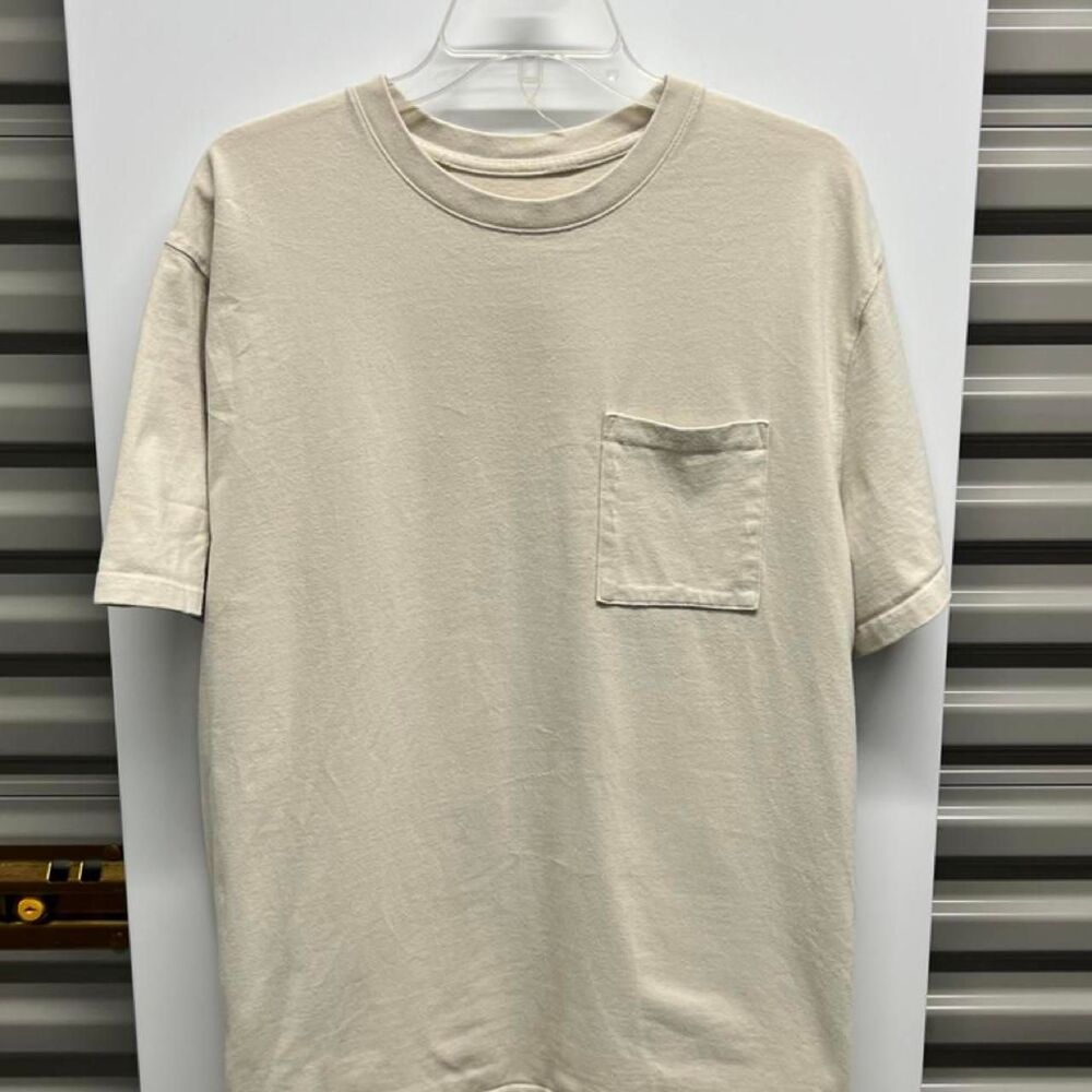 Goodfellow-co Men's Cream and White T-shirt
